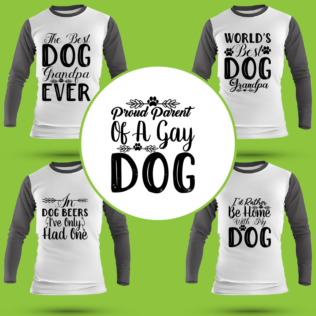 Dog T Shirt Designs Bundle cover image.