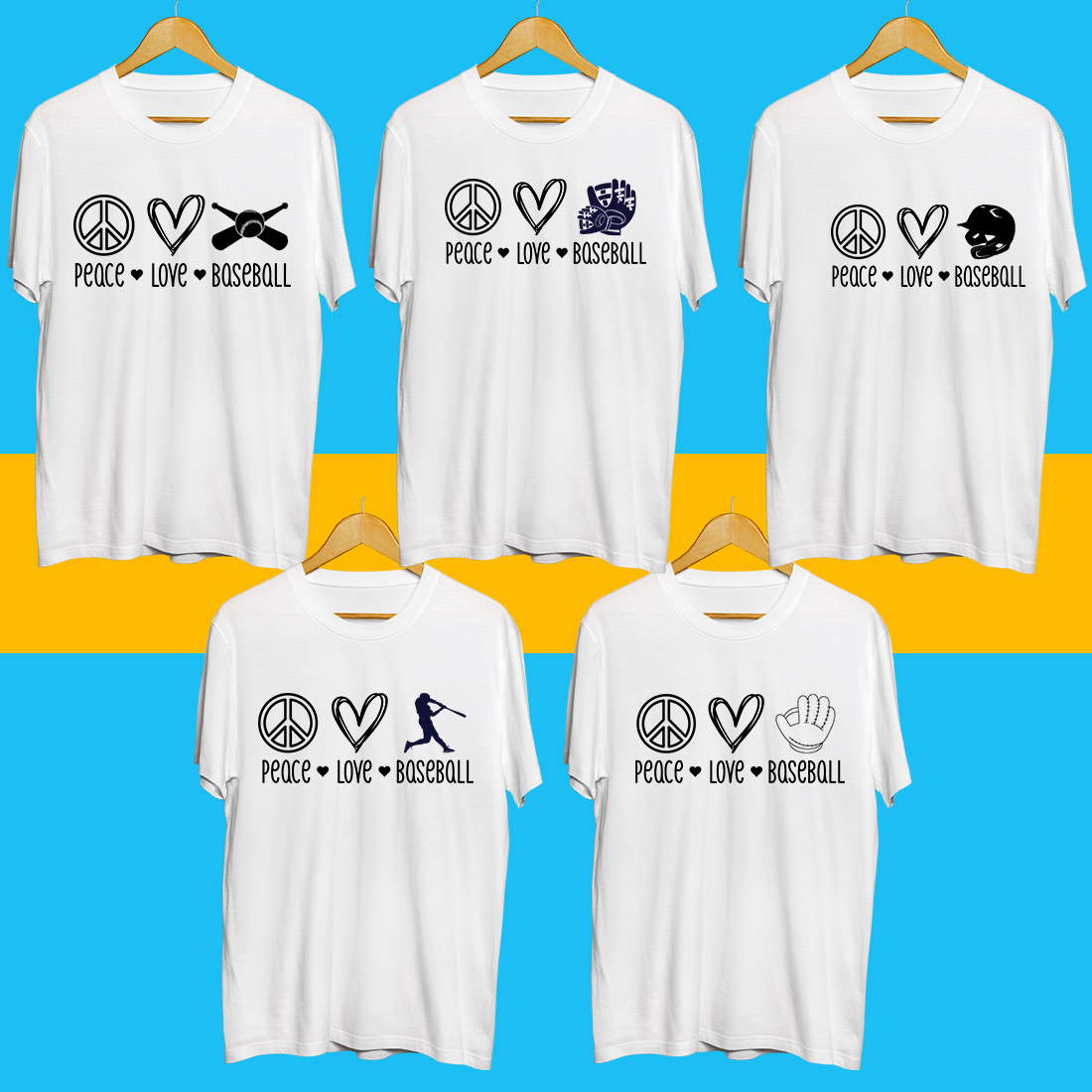 Peace love SVG Bundle preview image.
