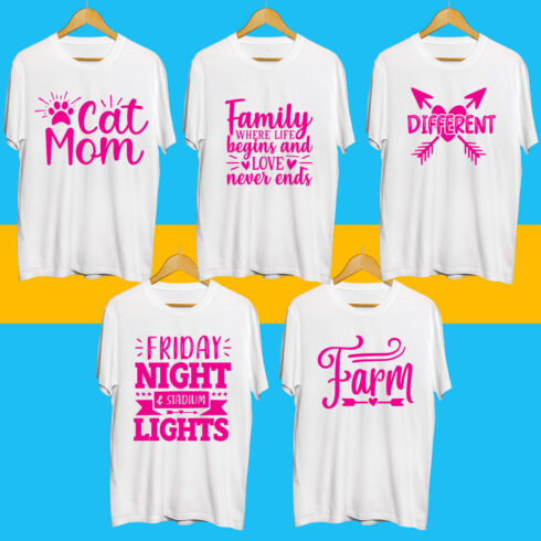 Inspiration SVG T Shirt Designs Bundle cover image.