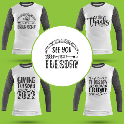 Giving Tuesday T Shirt Designs Bundle cover image.