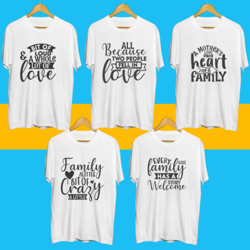 Family SVG T Shirt Designs Bundle cover image.