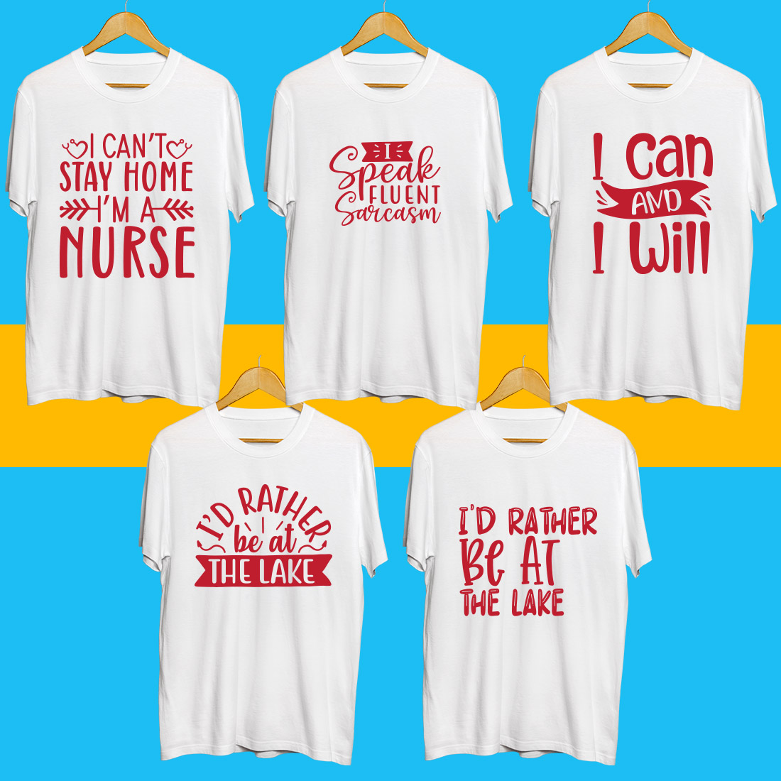 Inspiration SVG T Shirt Designs Bundle cover image.