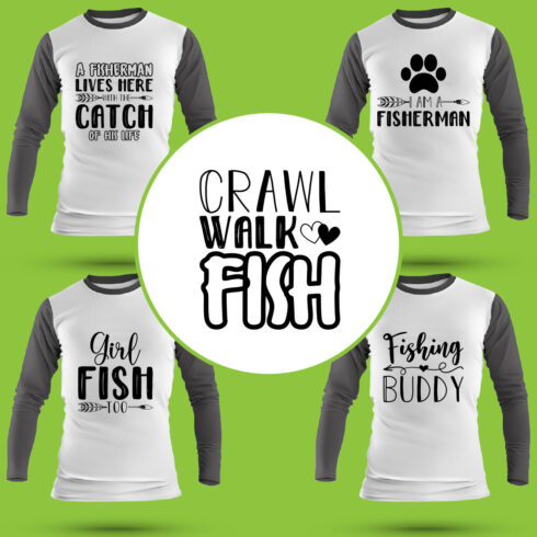 Fishing T Shirt Designs Bundle cover image.