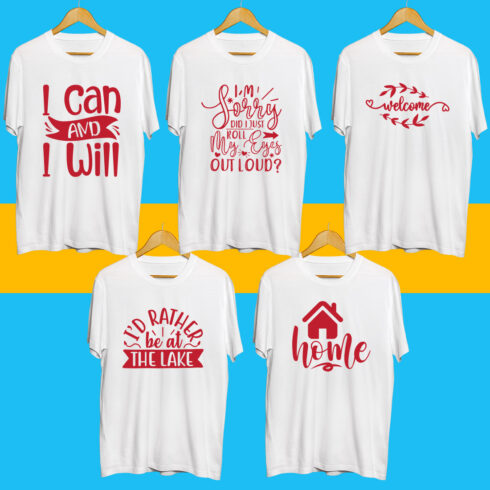 Inspiration SVG T Shirt Designs Bundle cover image.