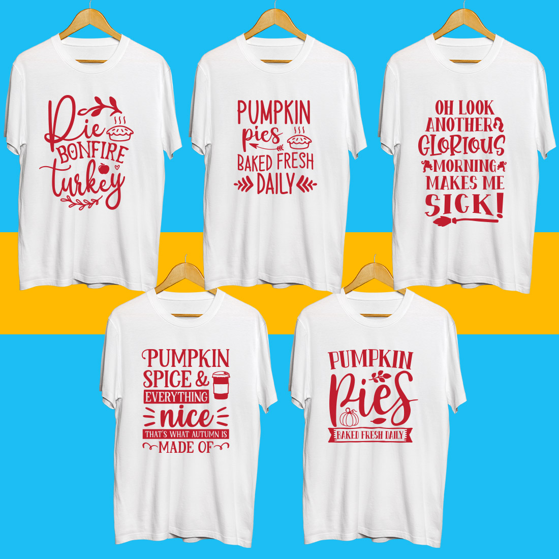 Halloween SVG T Shirt Designs Bundle preview image.