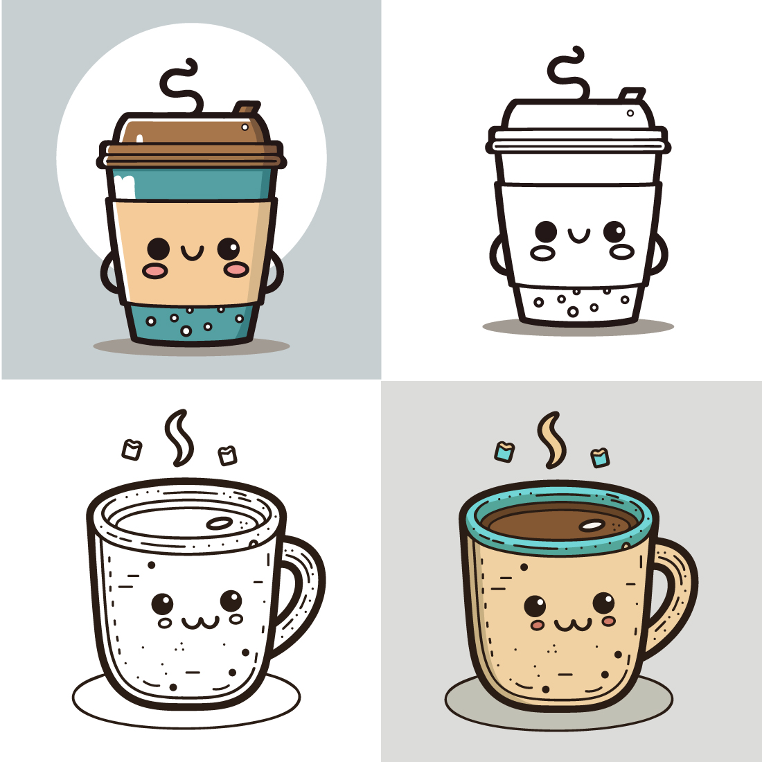 cute coffee cartoon