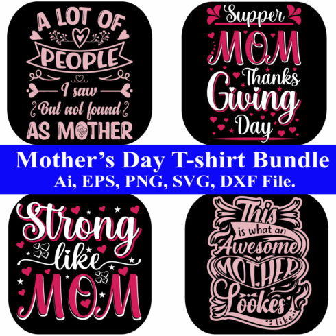 Best Mother's day quotes mother typography T-Shirt Design cover image.