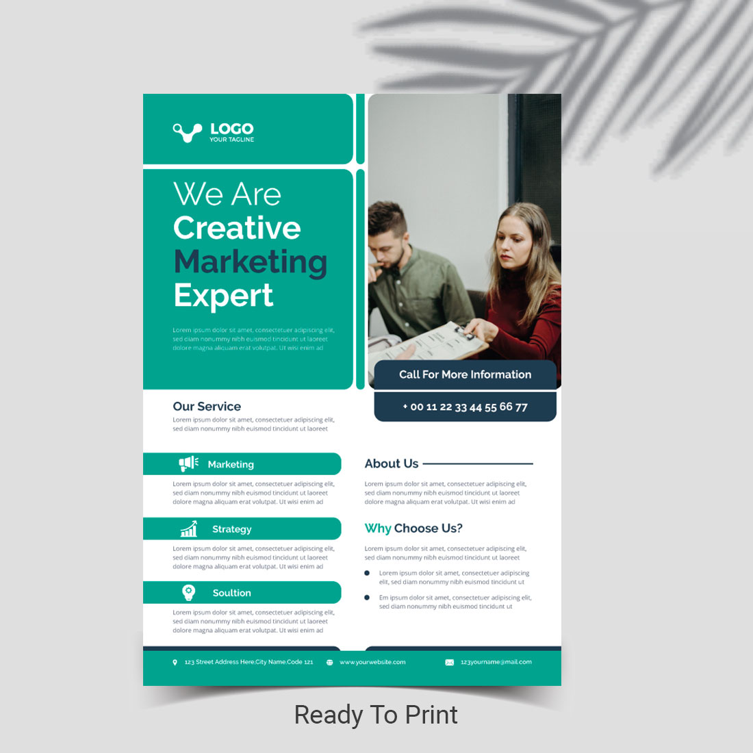 A4 Flyer Template preview image.