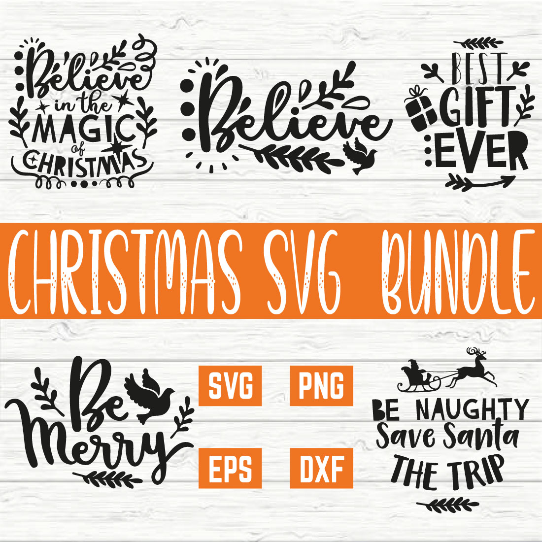 Christmas Typography Bundle vol 3 preview image.