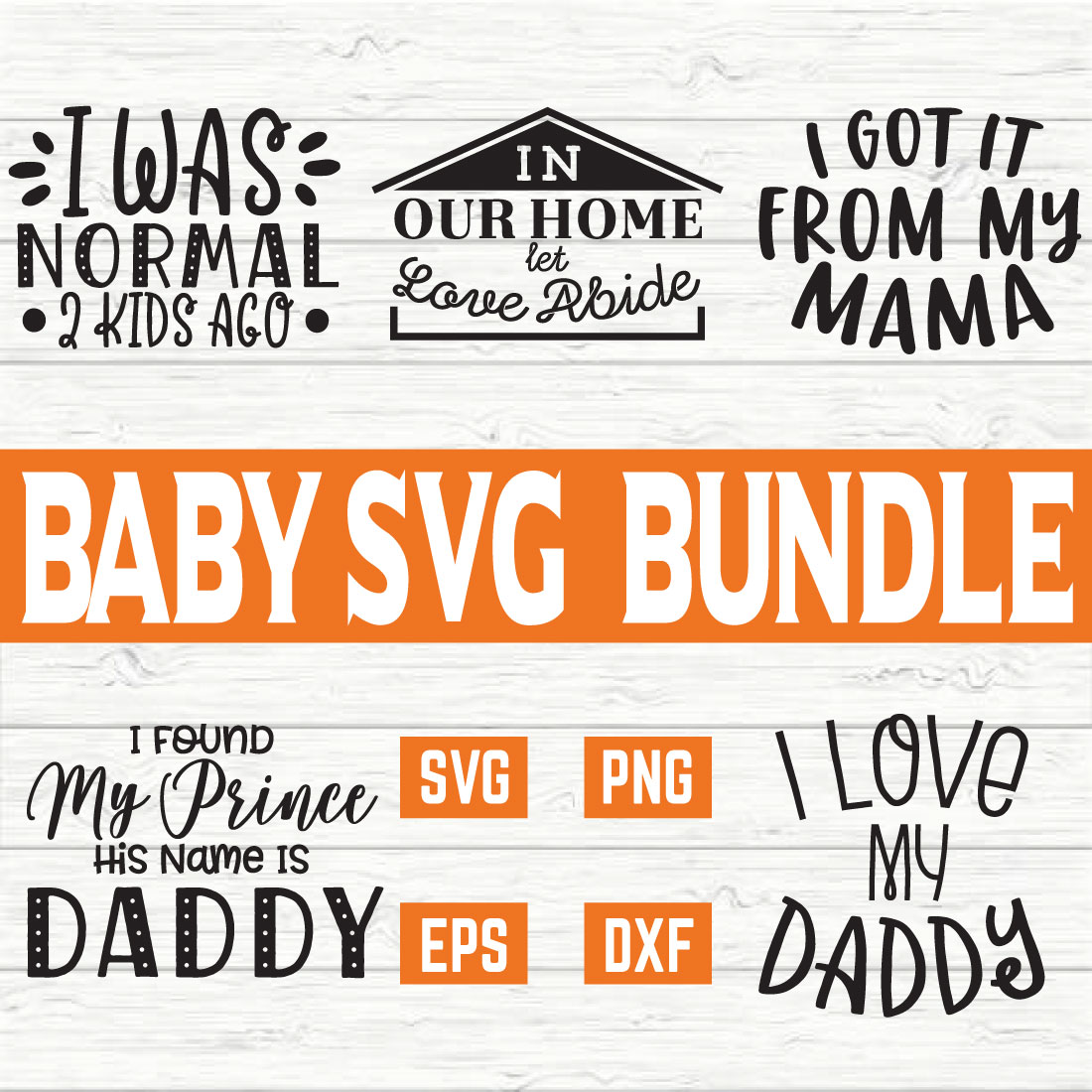 Baby Typography Bundle vol 3 preview image.