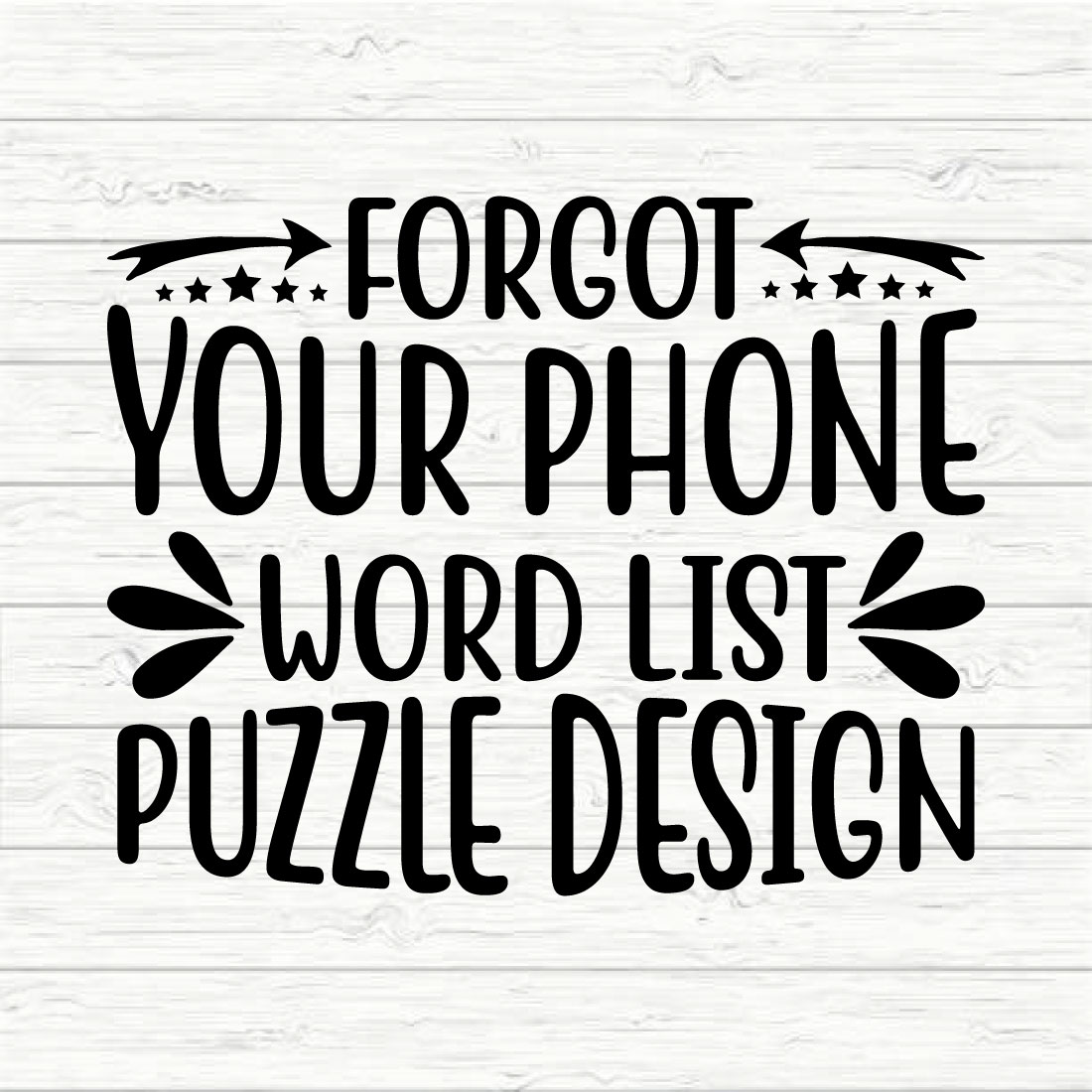 Forgot Your Phone Word List Puzzle Design cover image.