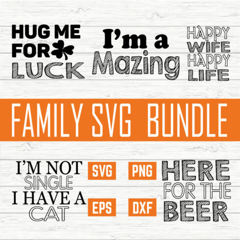 Family Typography Design Bundle vol 12 cover image.