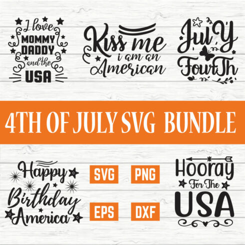 4th Of July Typography Bundle Vol 3 cover image.
