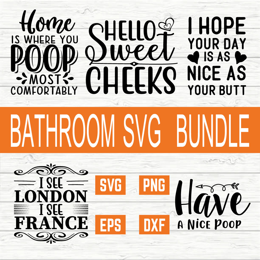 Bathroom Svg Bundle vol 2 preview image.
