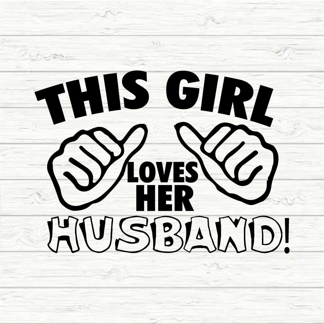 This Girl Loves Her Husband Svg preview image.