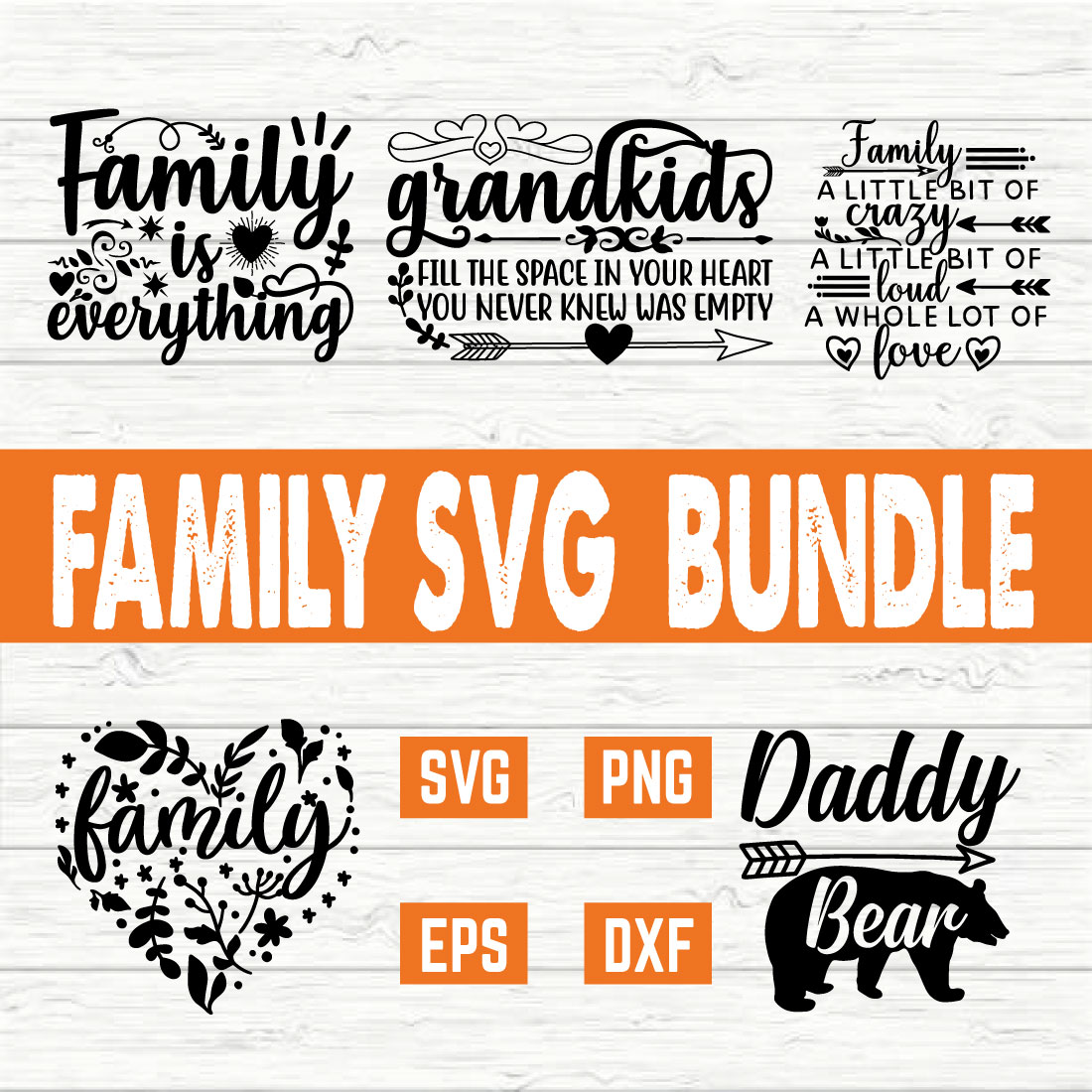 Family Svg Bundle vol 2 preview image.