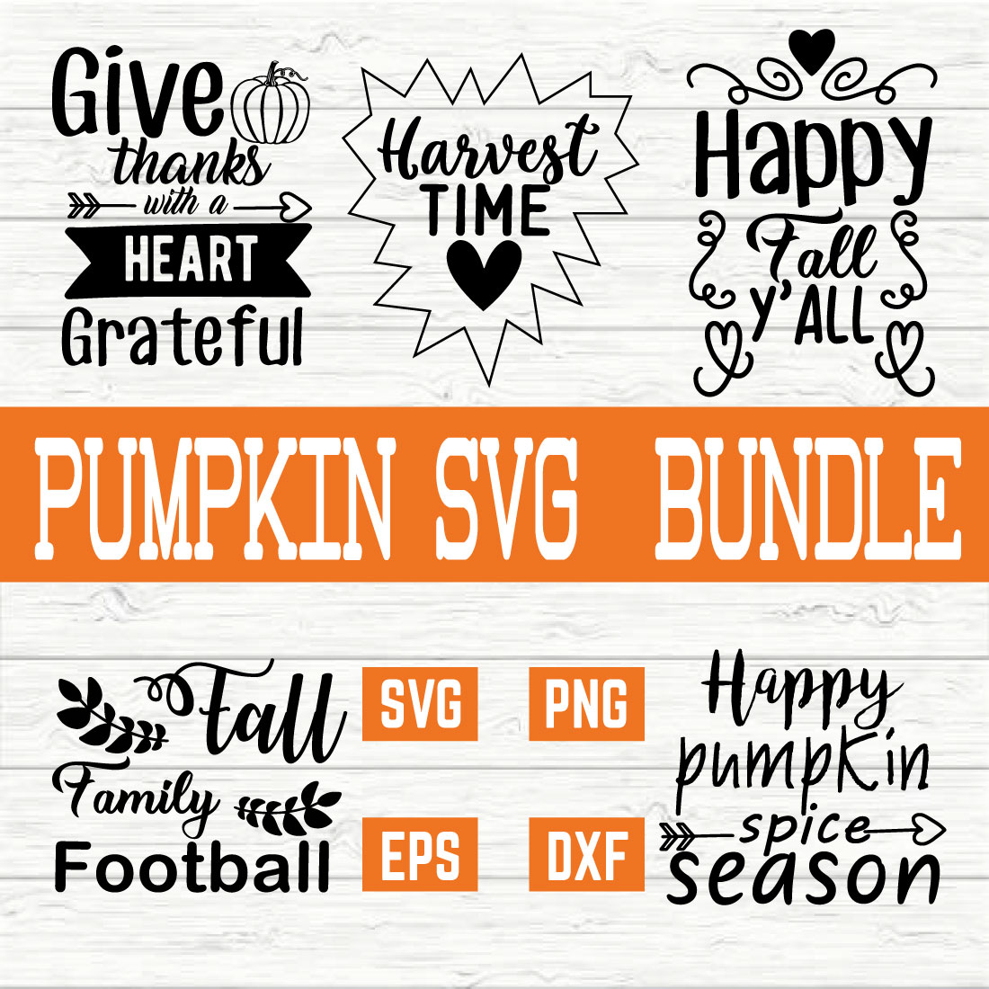 Pumpkin Svg Bundle vol 2 preview image.
