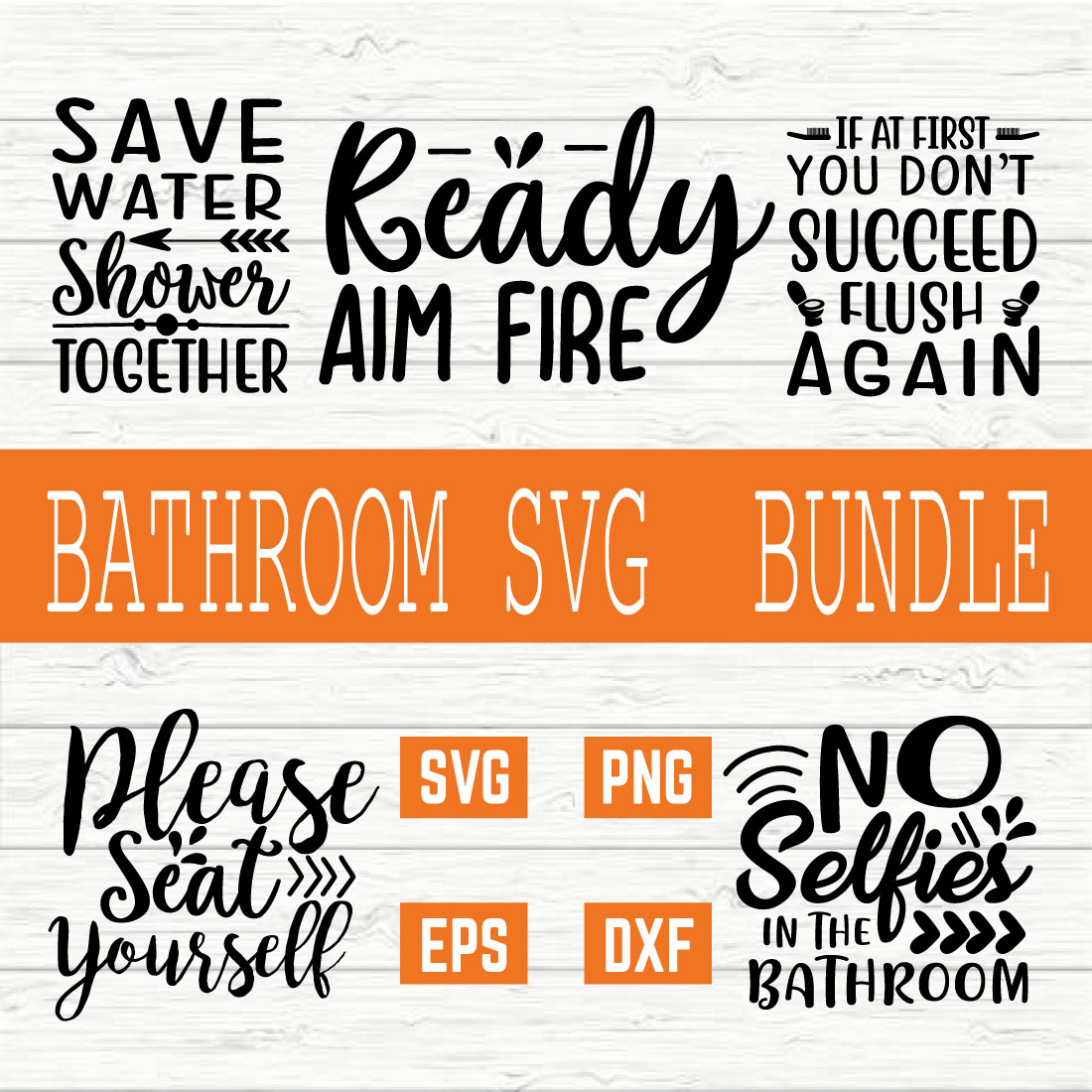 Bathroom Typography Bundle vol 3 preview image.