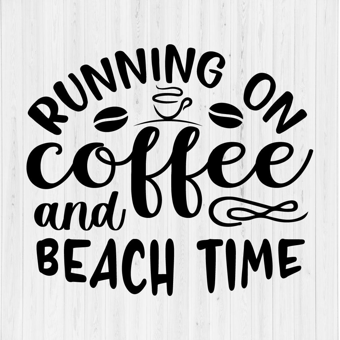 Running on Coffee and Beach Time cover image.