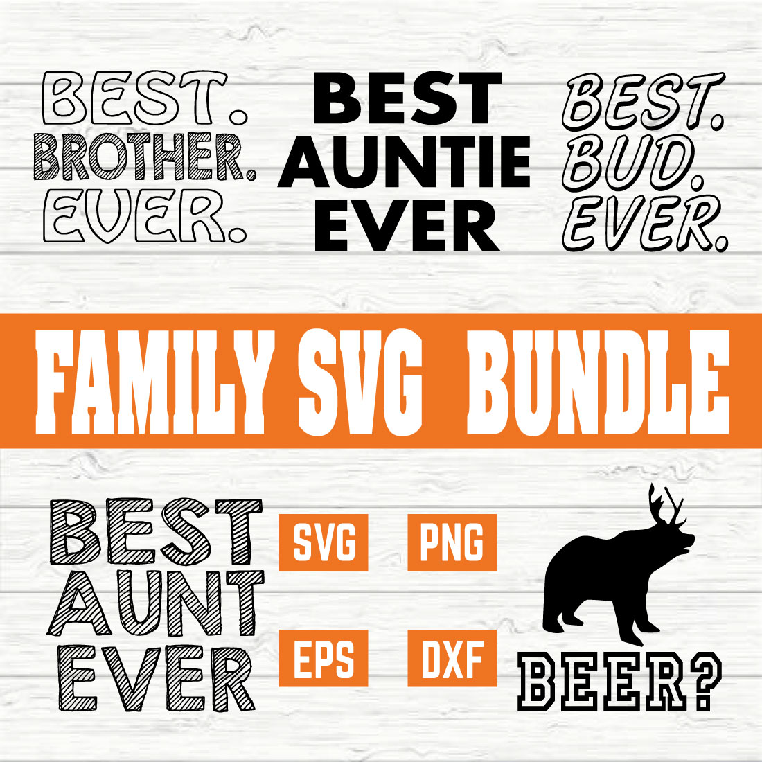 Family T Shirt Design Bundle vol 5 preview image.