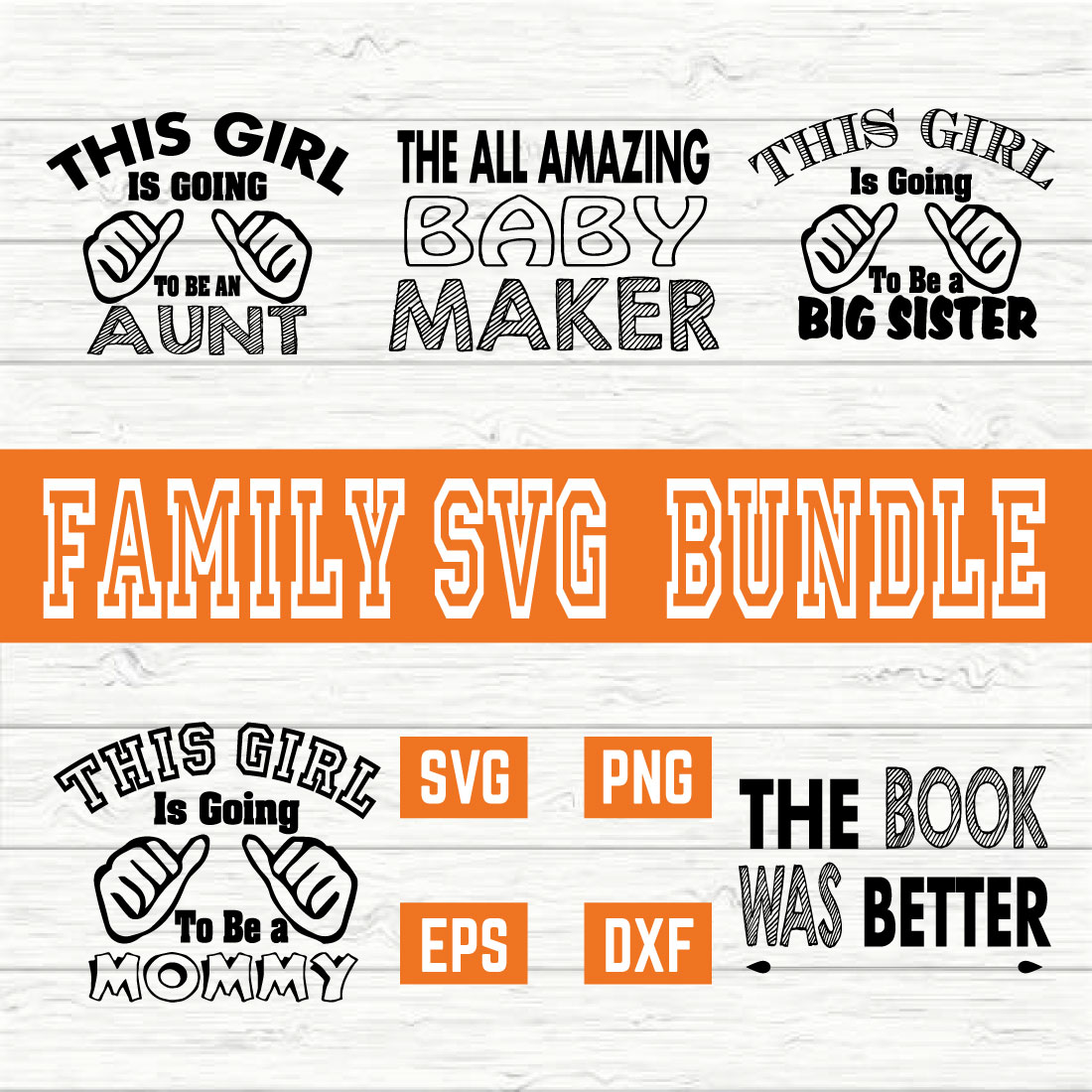 Family Typography Bundle vol 27 preview image.