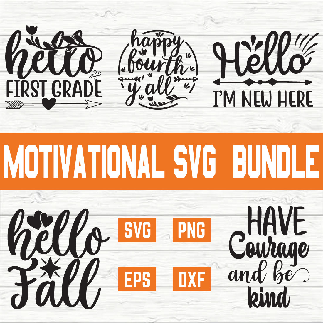 Motivational Svg Bundle vol 17 cover image.