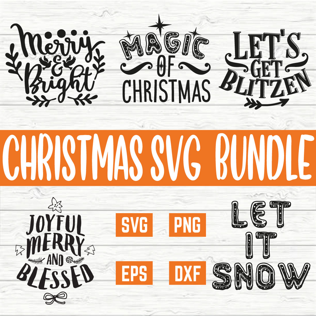 Christmas Typography Bundle vol 18 preview image.