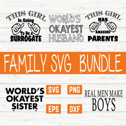Family Typography Design Bundle vol 24 cover image.