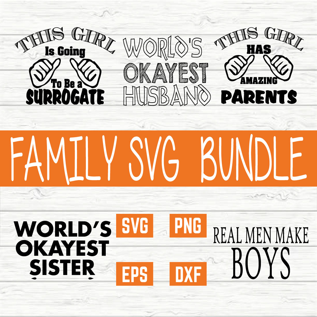 Family Typography Design Bundle vol 24 cover image.