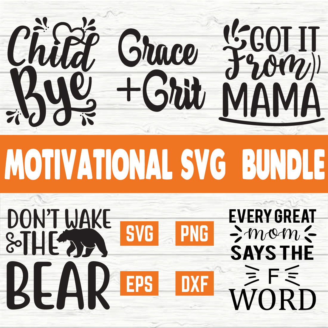 Motivational Svg Bundle vol 13 cover image.