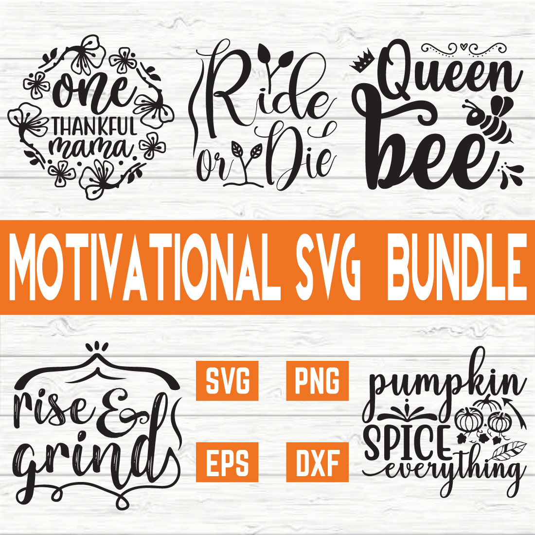 Motivational Svg Bundle vol 33 preview image.