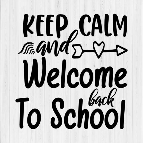 Keep calm and welcome back to school cover image.