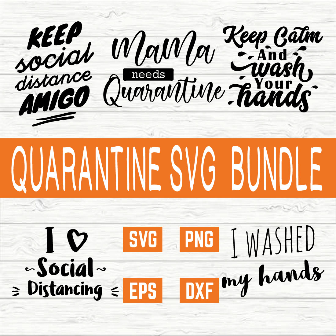 Quarantine Svg Bundle vol 2 preview image.