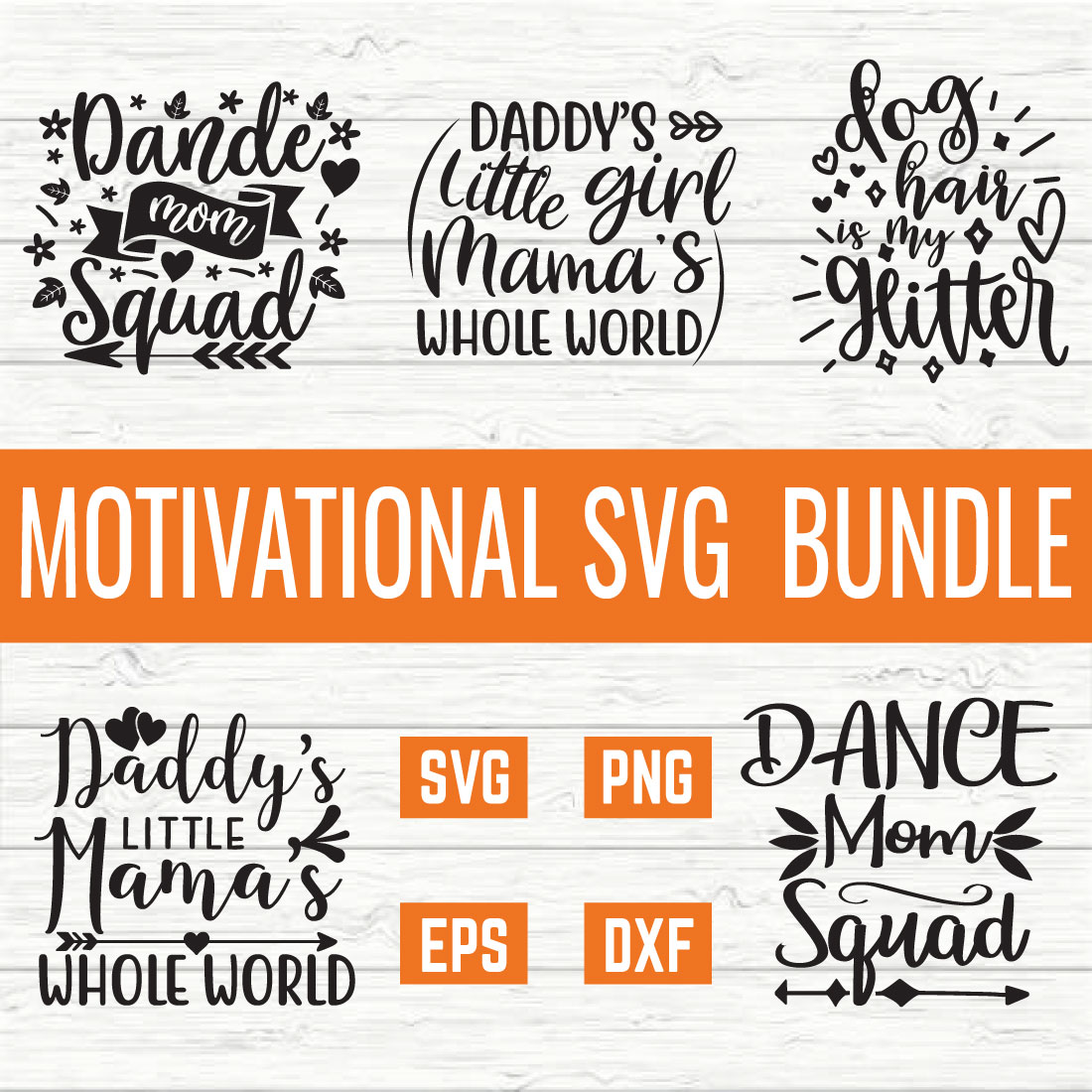 Motivational Svg T shirt Bundle vol 7 preview image.