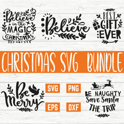 Christmas Typography Bundle vol 3 cover image.