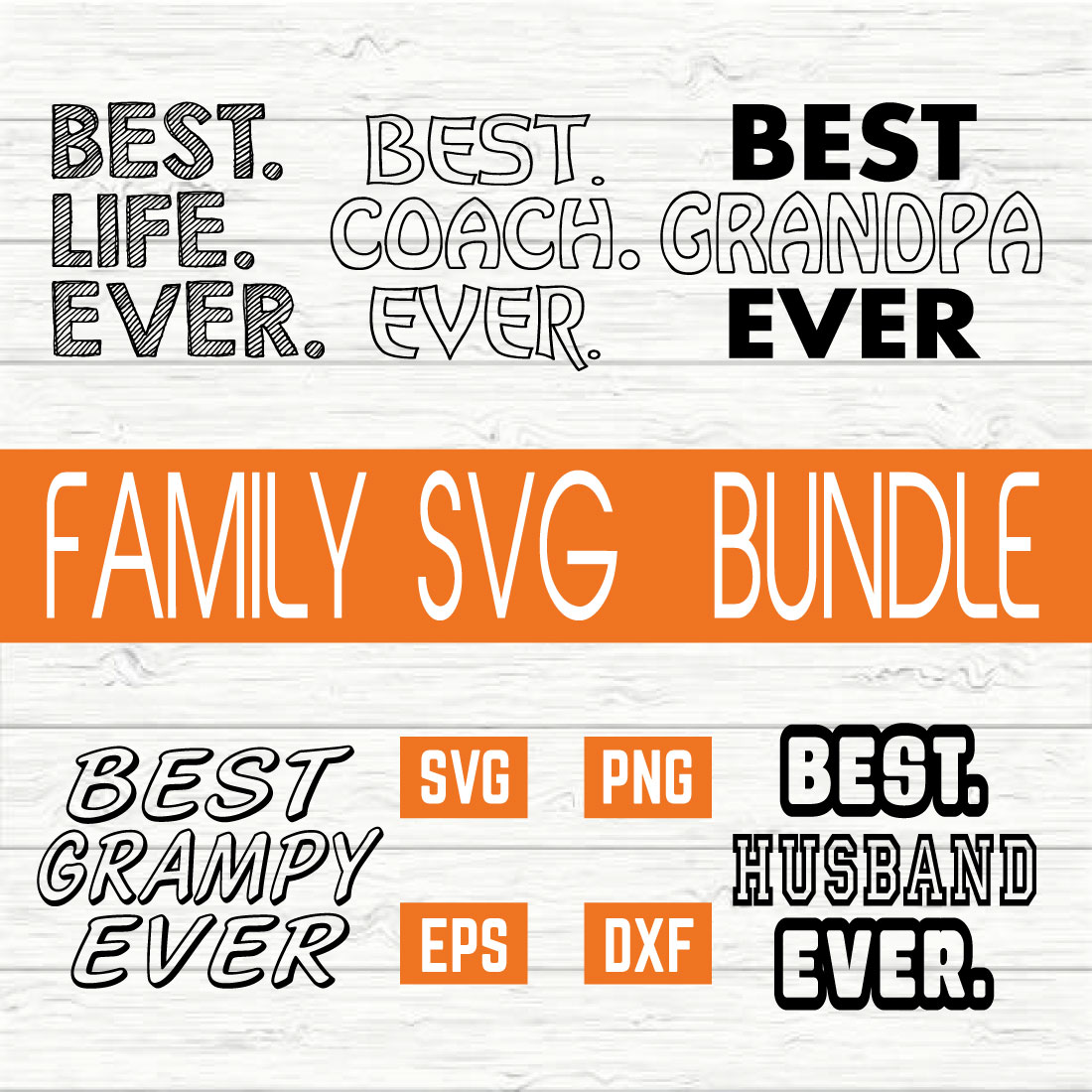 Family Typography Design Bundle vol 6 preview image.