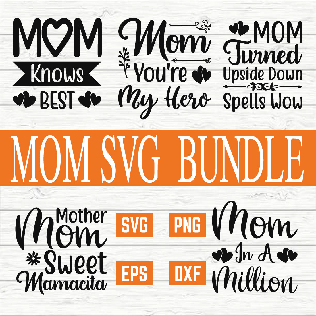 Mom Typography Bundle vol 3 preview image.
