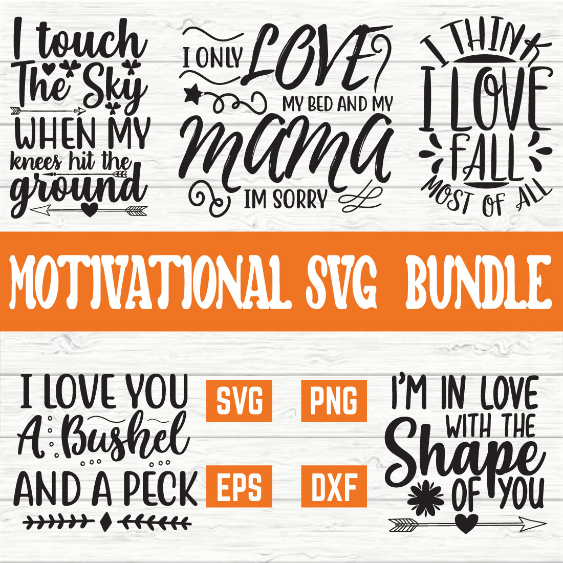 Motivational Typography Bundle vol 22 cover image.