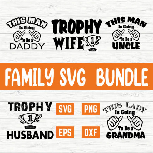 Family Typography Design Bundle vol 30 cover image.