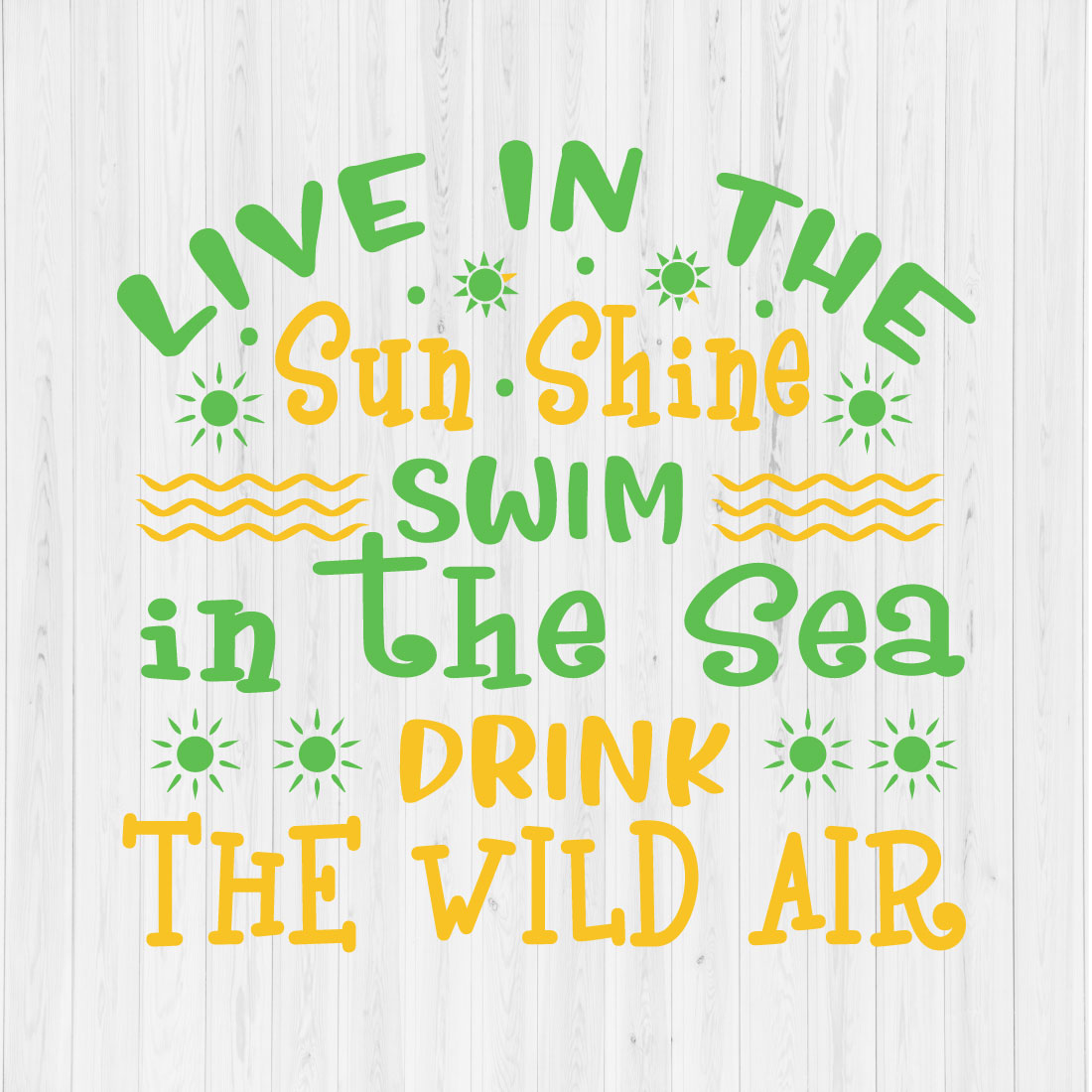 Live in the Sun Shine Swim in the Sea drink the Wild Air cover image.