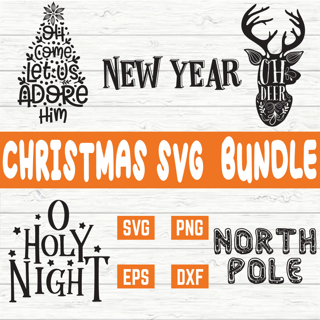 Christmas Typography Design Bundle vol 21 preview image.