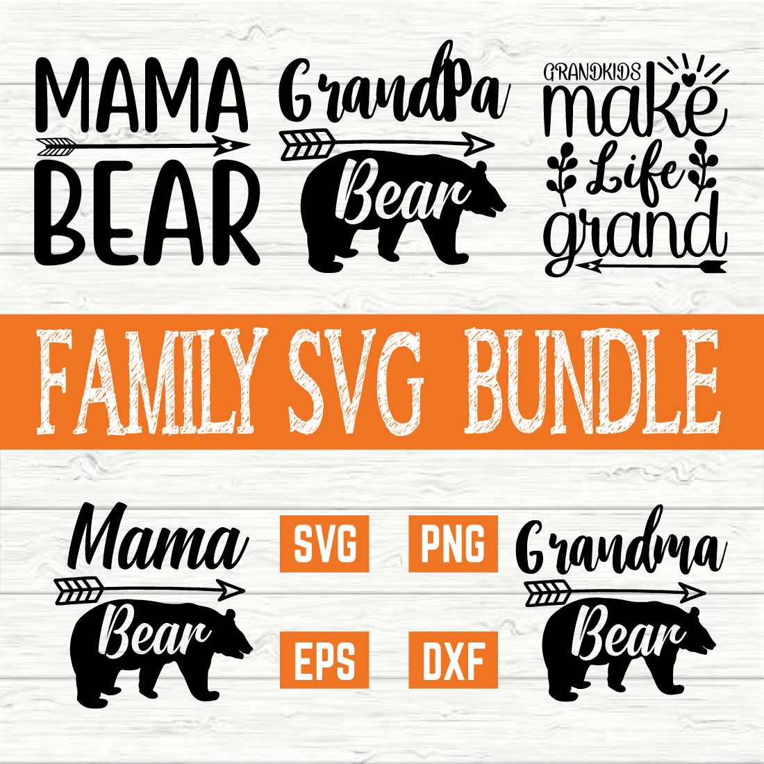 Family Typography Bundle vol 3 preview image.