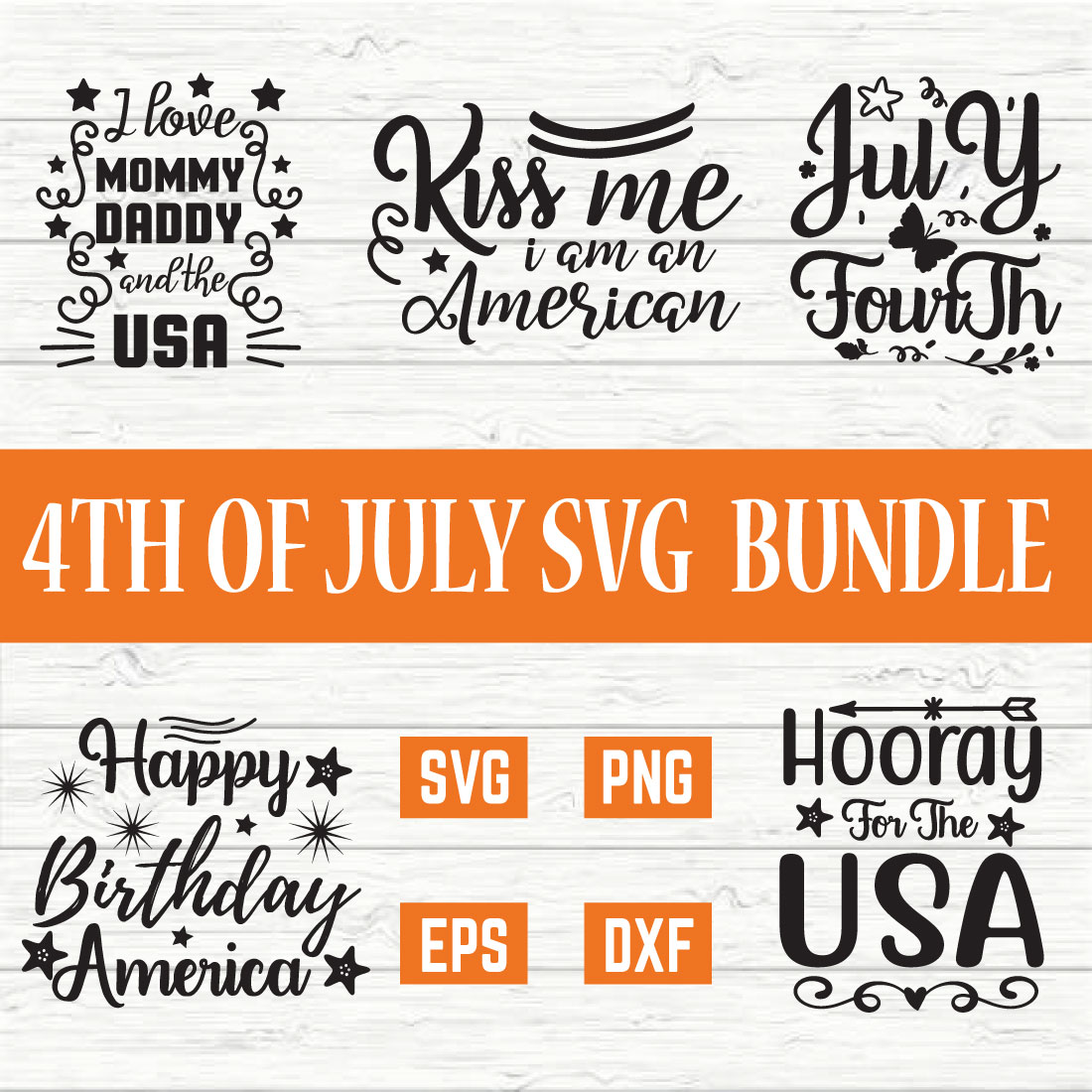 4th Of July Typography Bundle Vol 3 preview image.