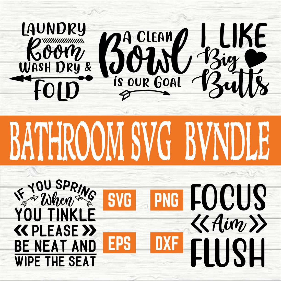 Bathroom T Shirt Design Bundle vol 5 cover image.