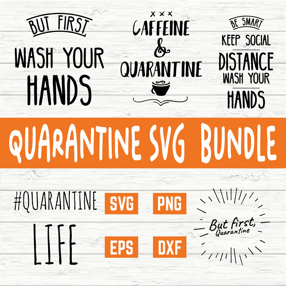 Quarantine T Shirt Bundle vol 1 preview image.