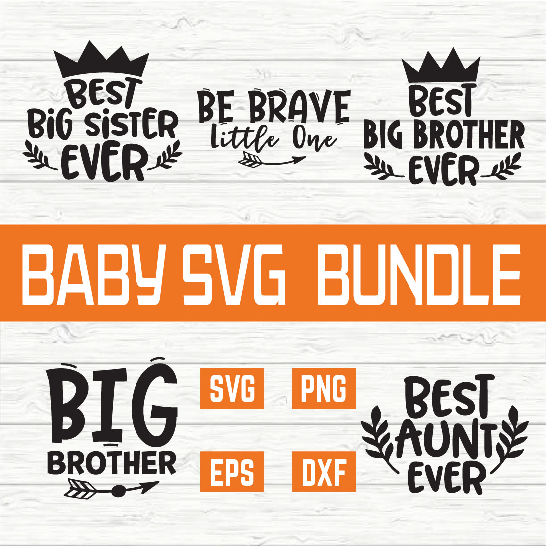 Baby Svg Typography Bundle vol 19 cover image.