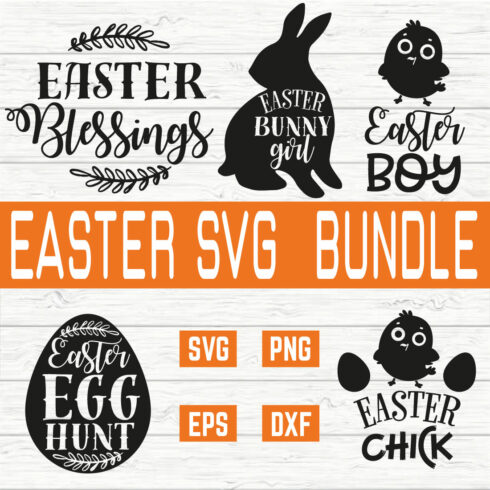 Easter Typography Design Bundle vol 5 cover image.