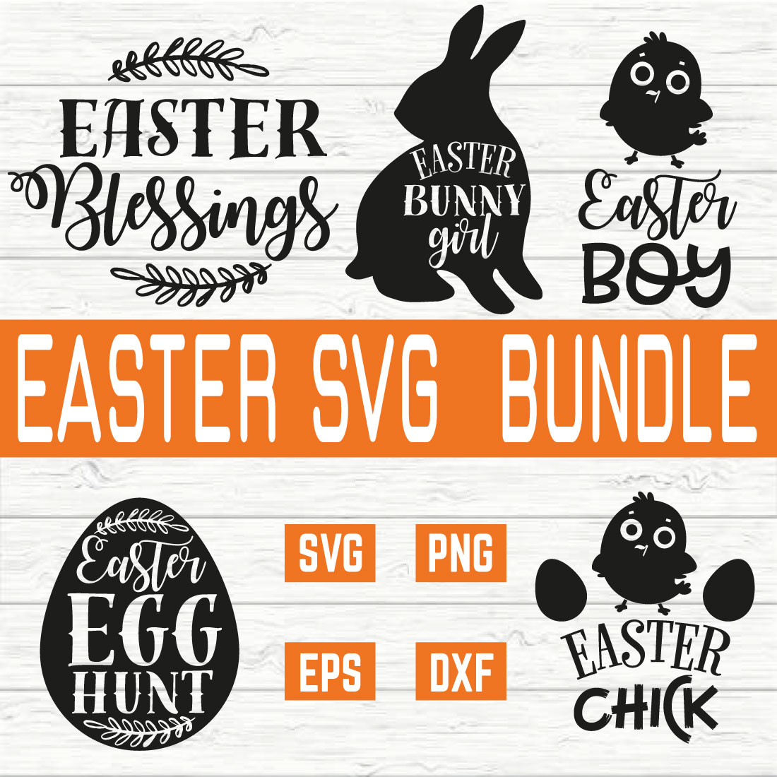 Easter Typography Design Bundle vol 5 cover image.