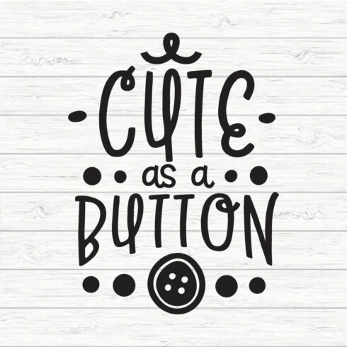 Cute as a Button cover image.