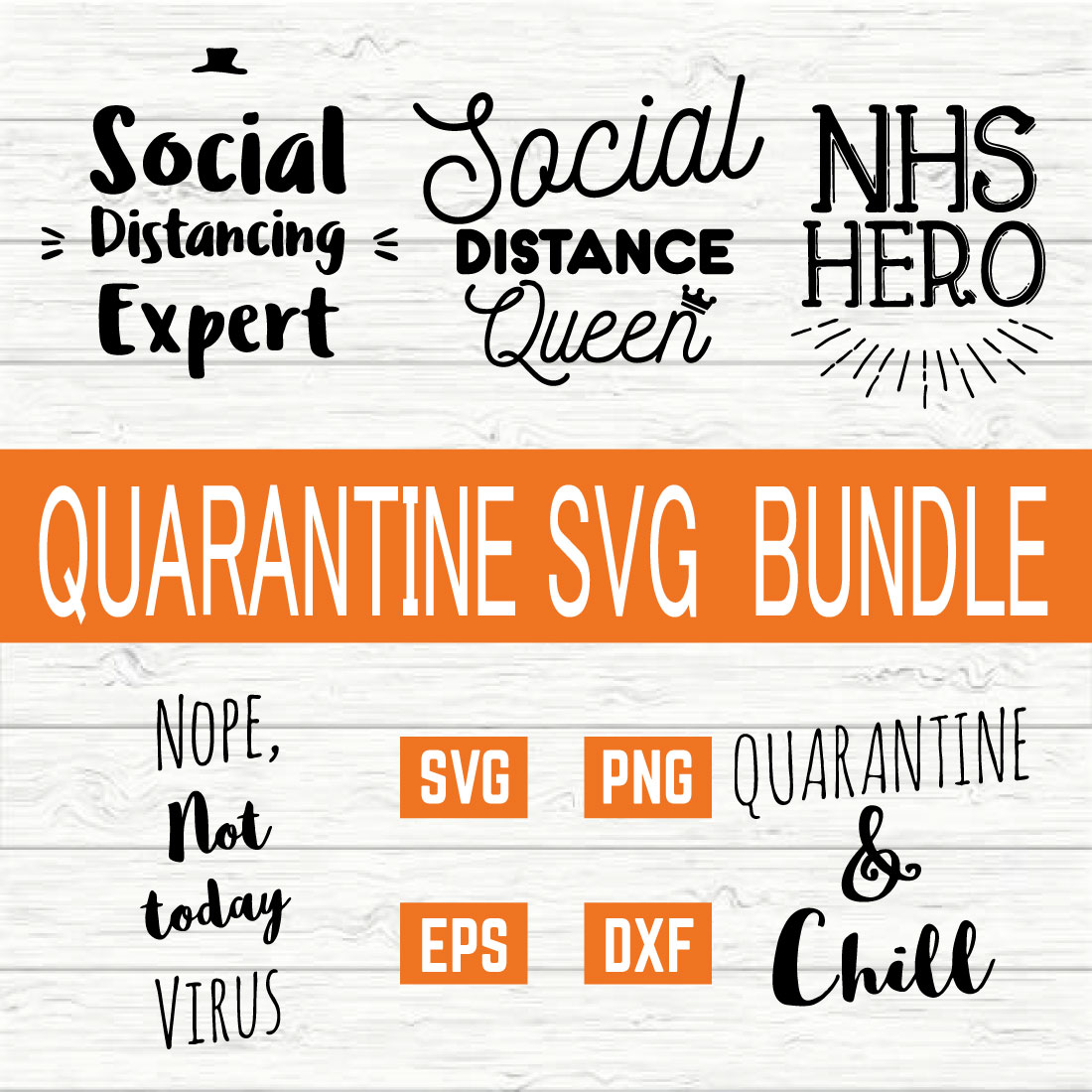 Quarantine Typography Bundle vol 3 preview image.